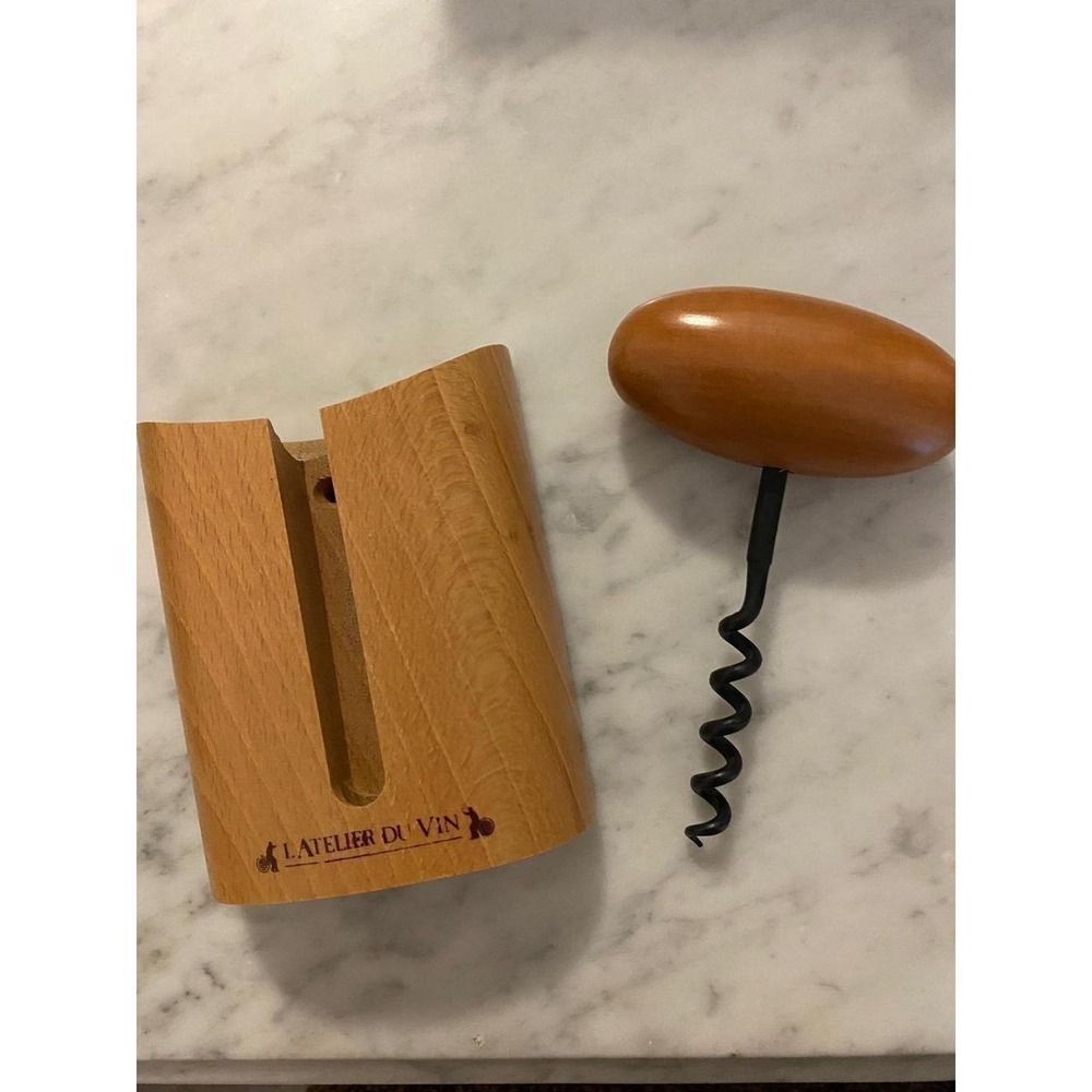 Wine corkscrew L'Artiste Du Vin Wooden Opener With Wooden Wall Mount Case